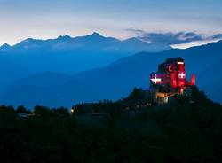 Sacra di San Michele illuminata Regione Piemonte