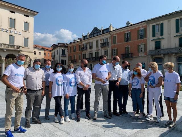 Giancarlo Giorgetti a Luino per sostenere Casali