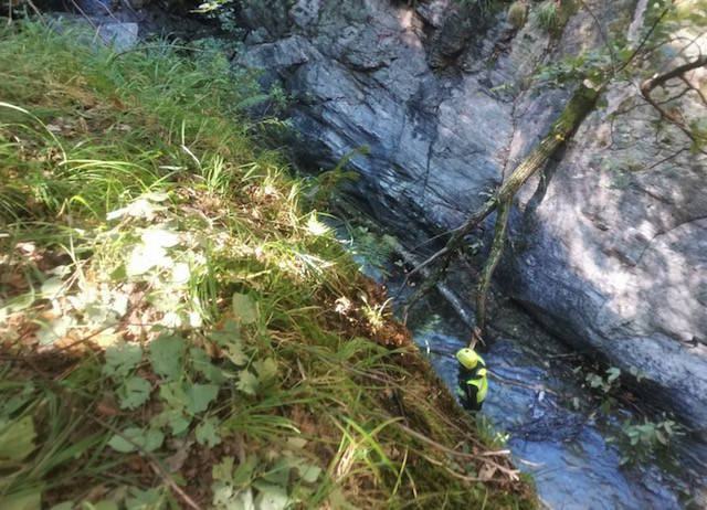 ritrovamento corpo torrente molinera maccagno
