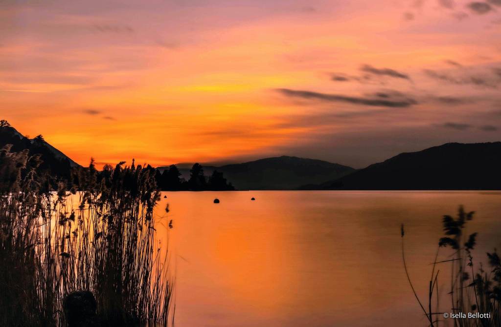 Tramonto lago maggiore Isella bellotti