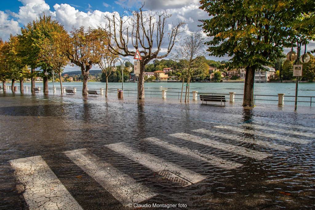 La piena del Ticino a Sesto Calende