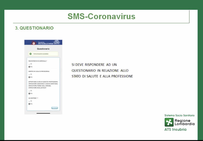 Presa in carico Ats positivi al sarCoV2