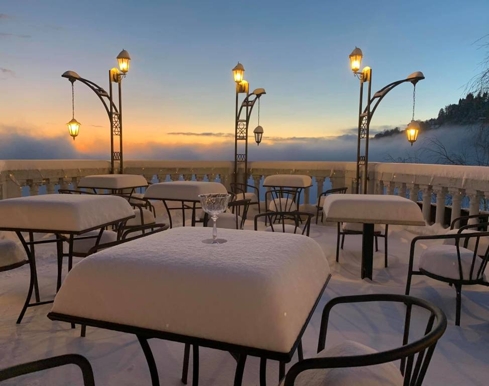 La neve e il tramonto