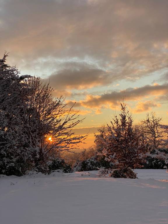 La neve e il tramonto