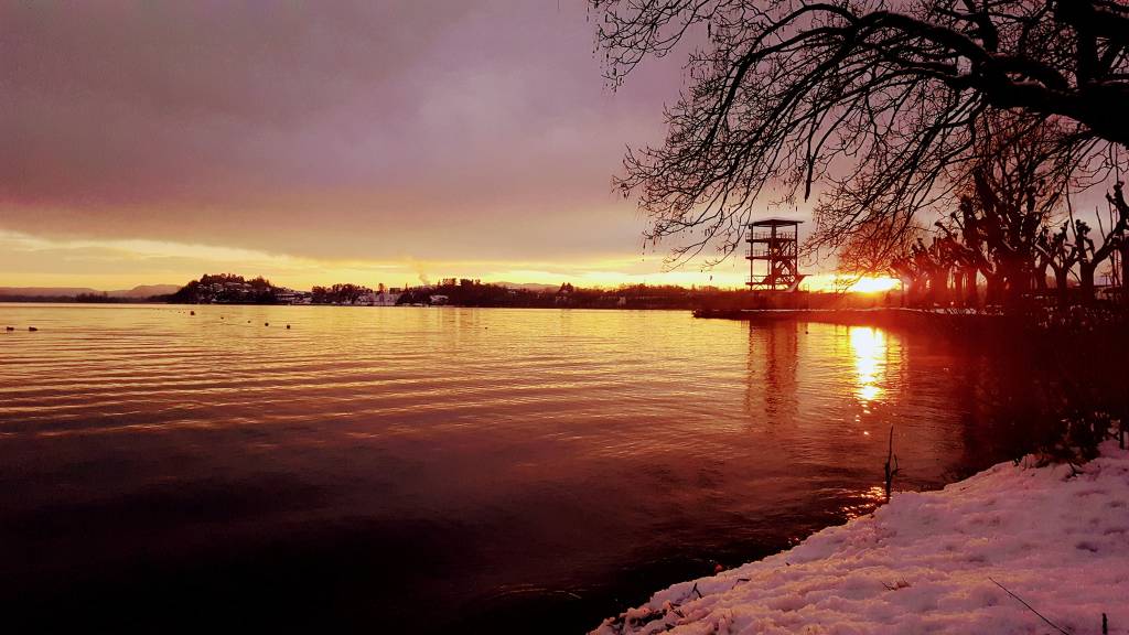 La neve e il tramonto