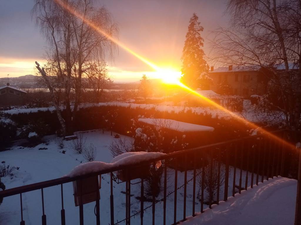 La neve e il tramonto