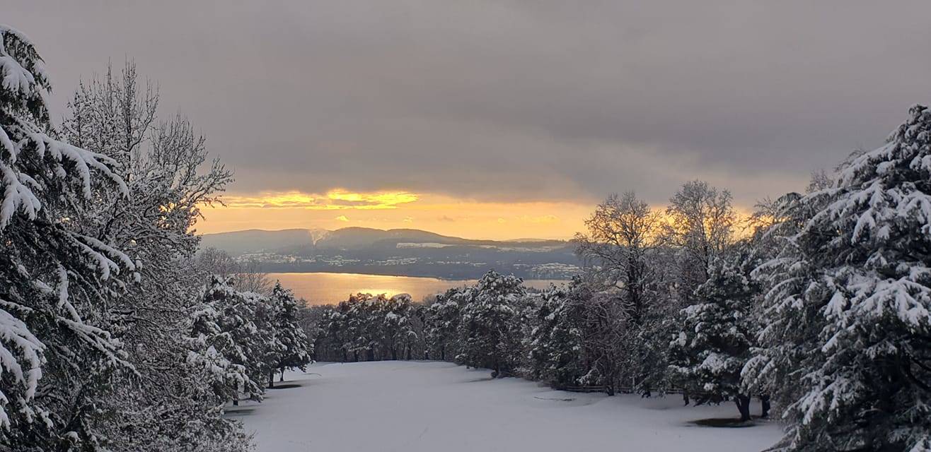 La neve e il tramonto