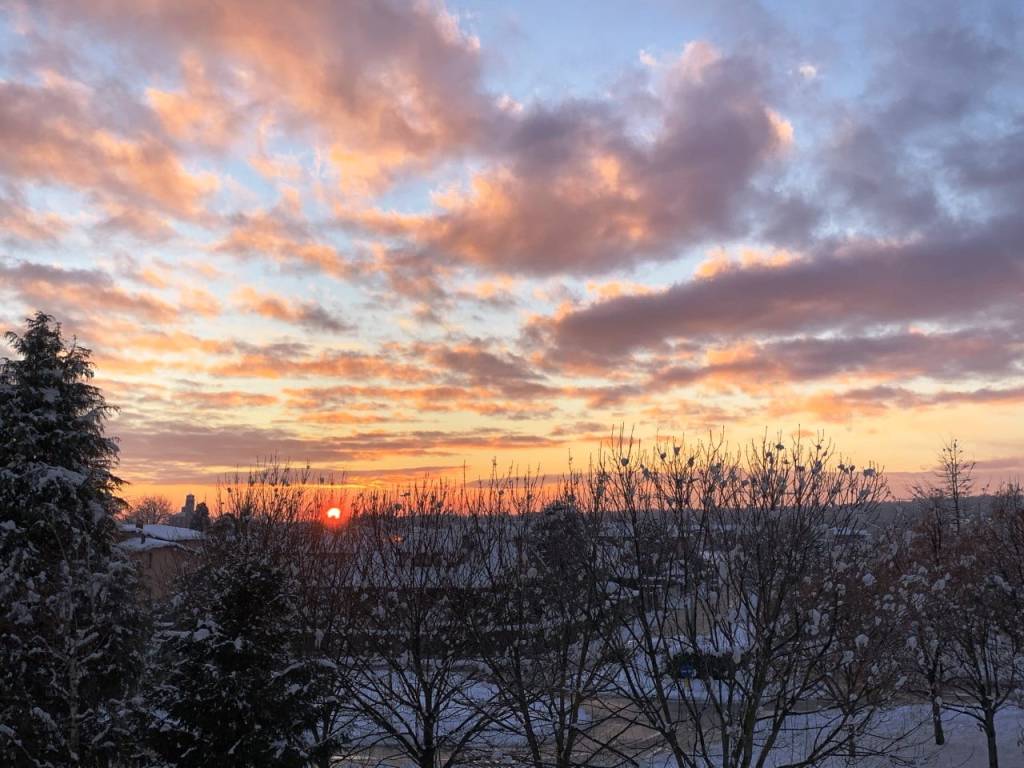 La neve e il tramonto