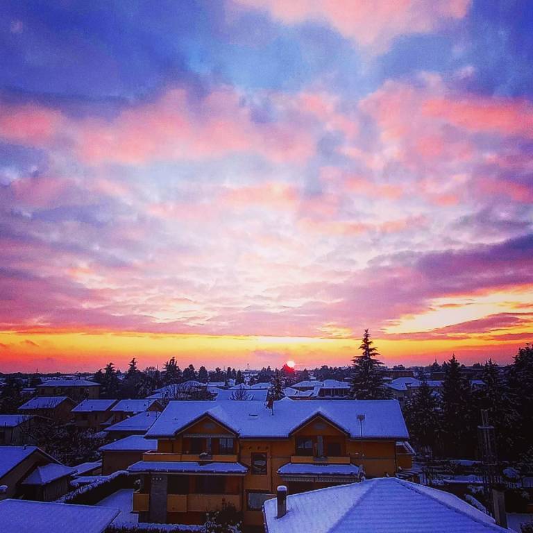 La neve e il tramonto