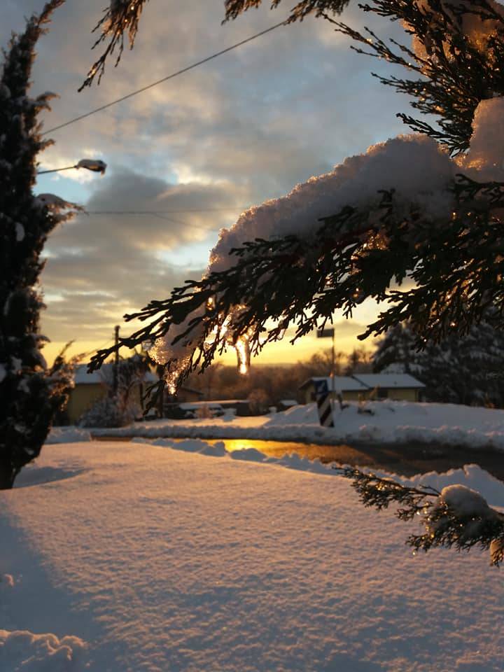 La neve e il tramonto