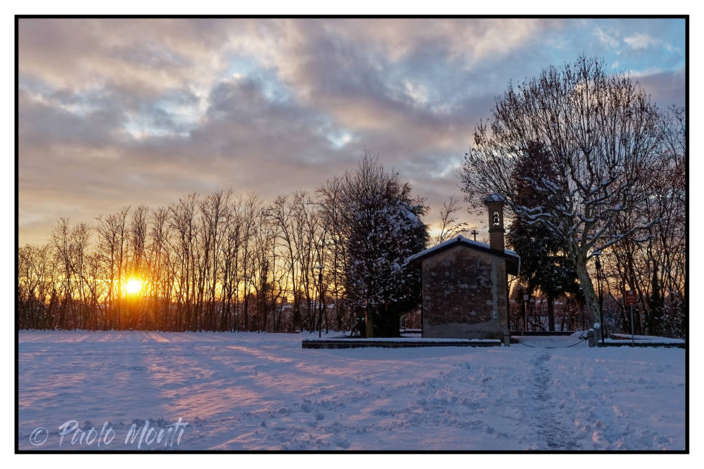 La neve e il tramonto
