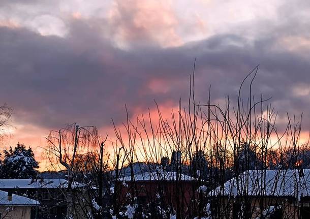 La neve e il tramonto