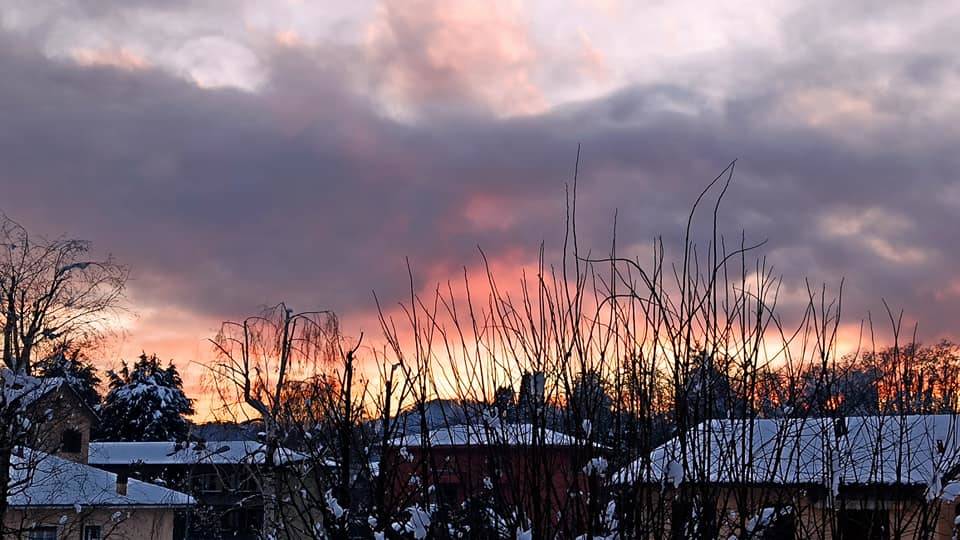 La neve e il tramonto