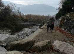 I lavori per l'esondazione del torrente Selva Spessa a Baveno