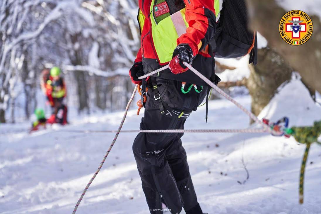 Esercitazione all\'Alpone per il Soccorso Alpino