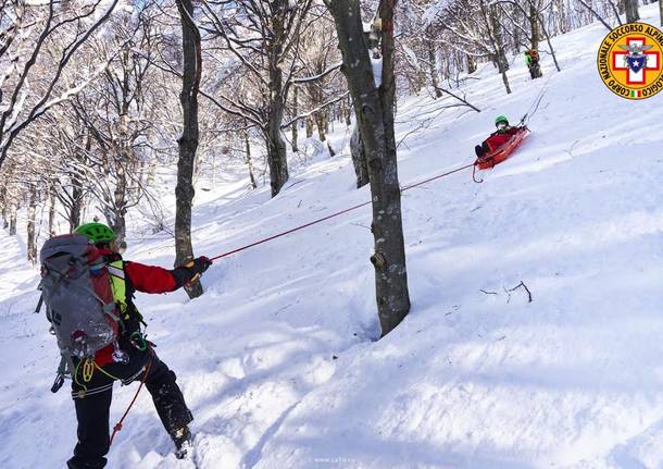 Esercitazione all’Alpone per il Soccorso Alpino
