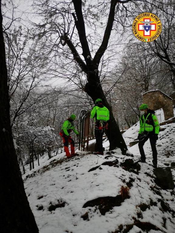 Esercitazione Cnsas sulla neve