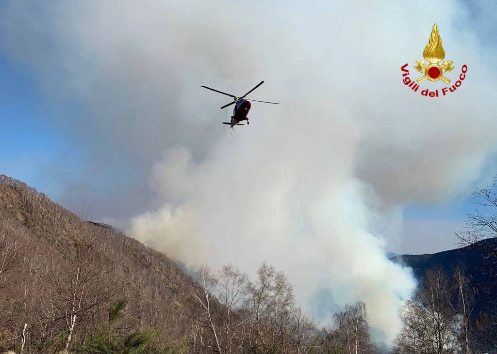 Incendio in Val Cannobina - Vigili del Fuoco 