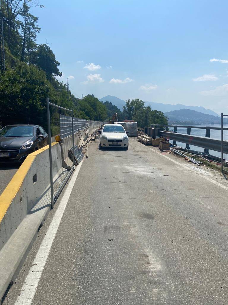 Luino, il cantiere sulla statale avanza