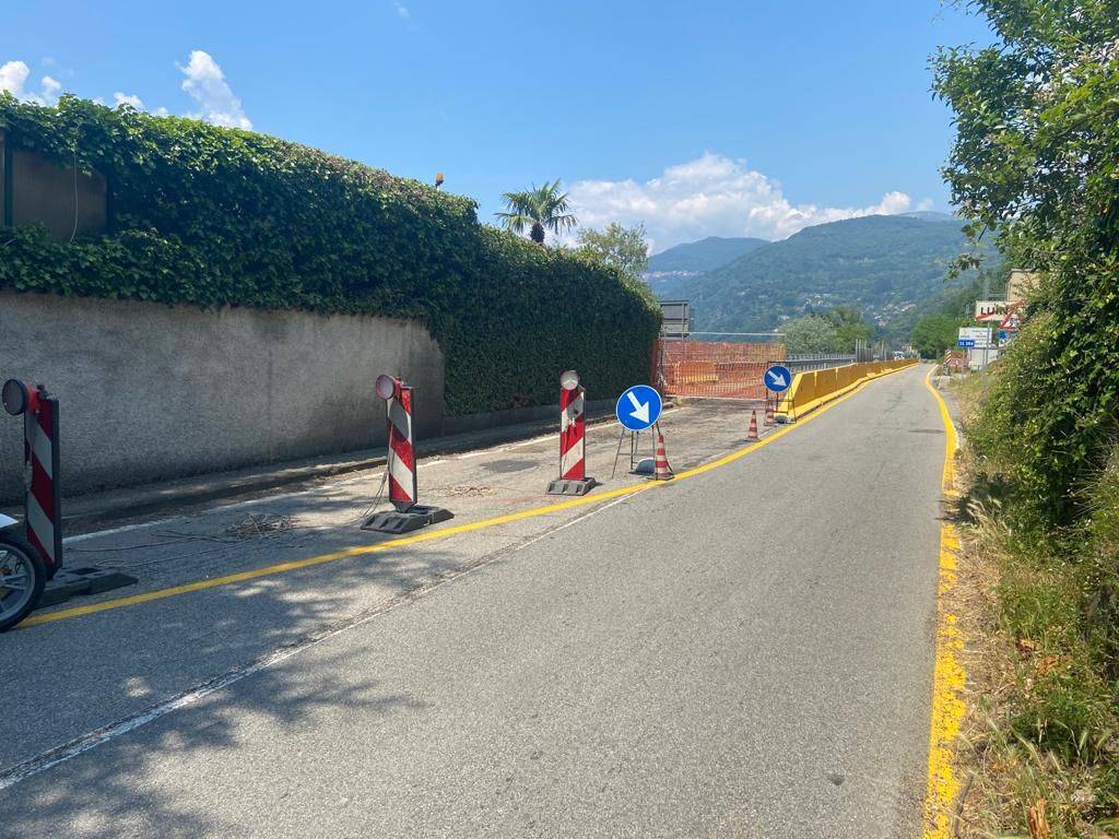 Luino, il cantiere sulla statale avanza