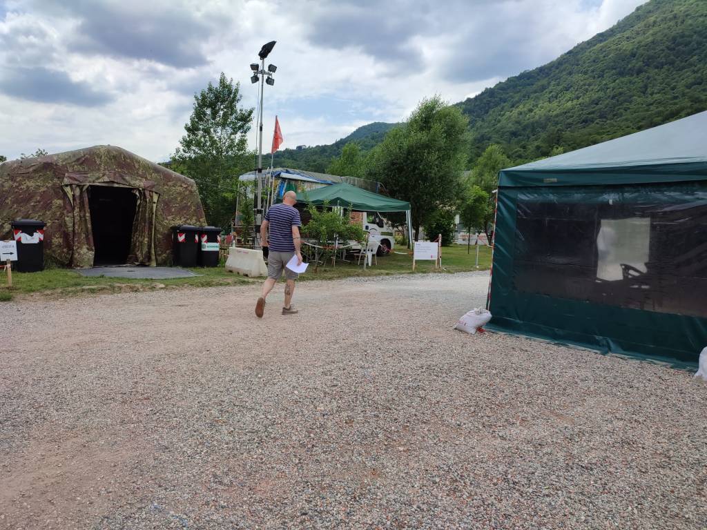 Il centro vaccinale di Rancio Valcuvia