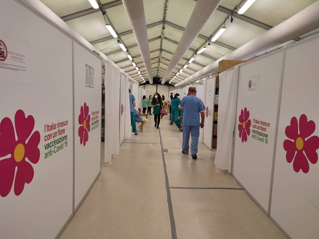 Il centro vaccinale di Rancio Valcuvia