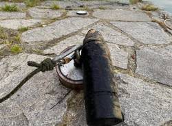 La bomba "ripescata" dal Lago di Comabbio