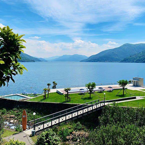 Spiagge della sponda svizzera del Lago Maggiore 