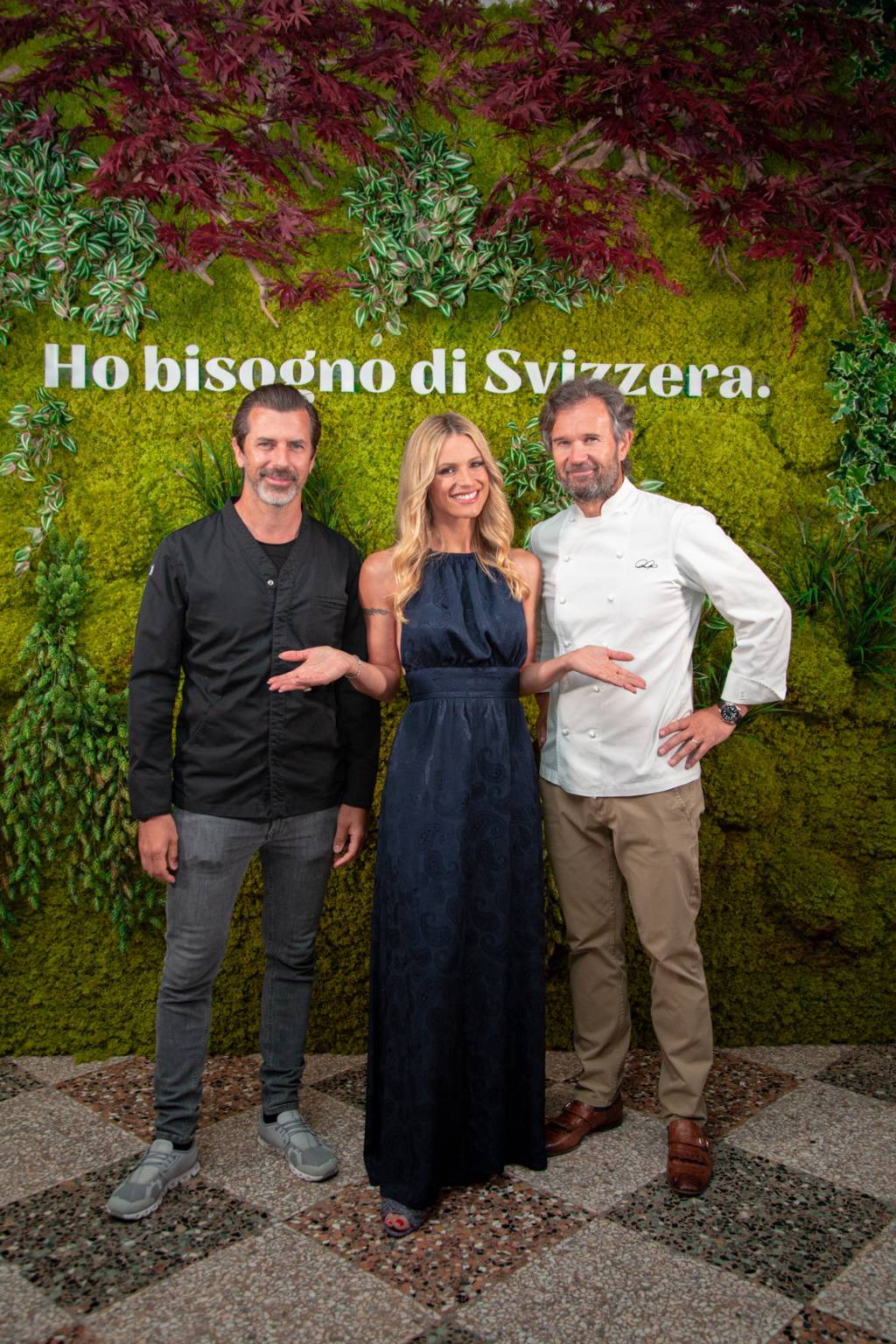 Michelle Hunziker e gli chef Cracco e Caminada per Svizzera Turismo 