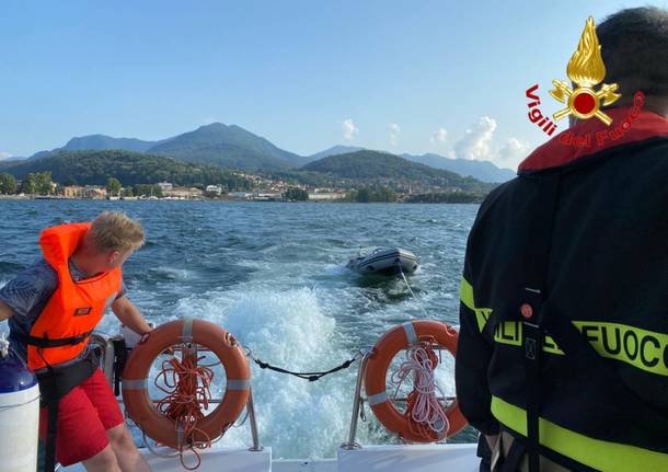 Soccorso dei Vigili del Fuoco di Luino sul Lago Maggiore 