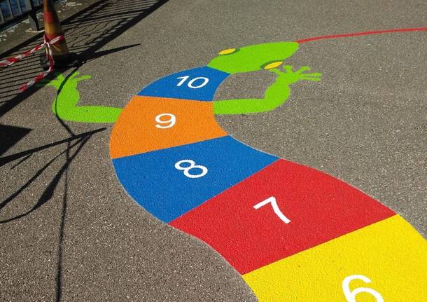 Luino, il nuovo percorso motorio per i bambini sul lungolago