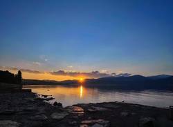 Il tramonto sul lago a Ispra