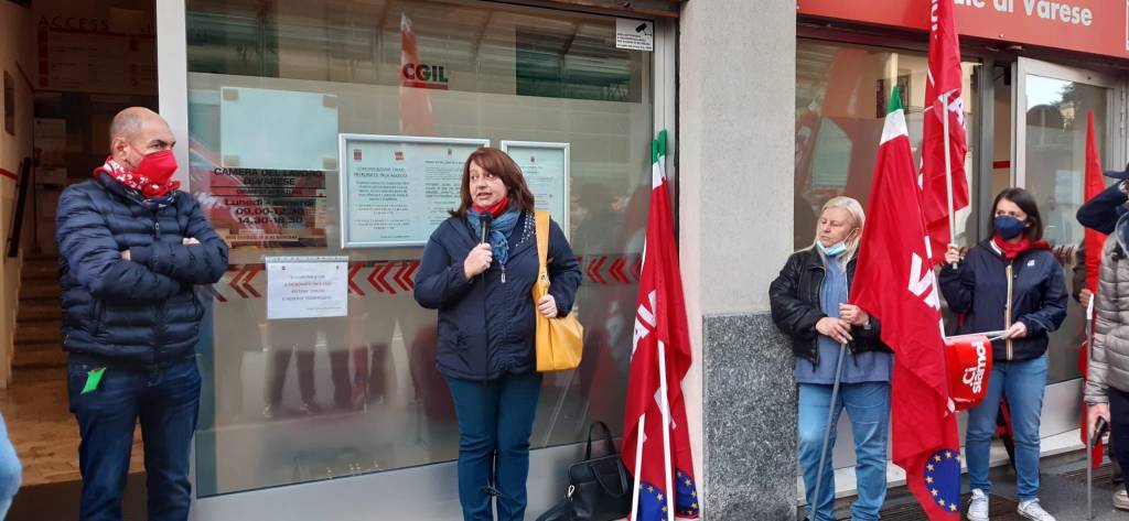 Presidi nelle sedi Cgil di Varese Busto Gallarate e Saronno