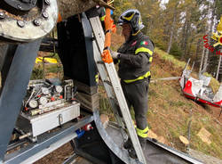 Vigili del Fuoco - Mottarone - rimozione cabina precipitata 
