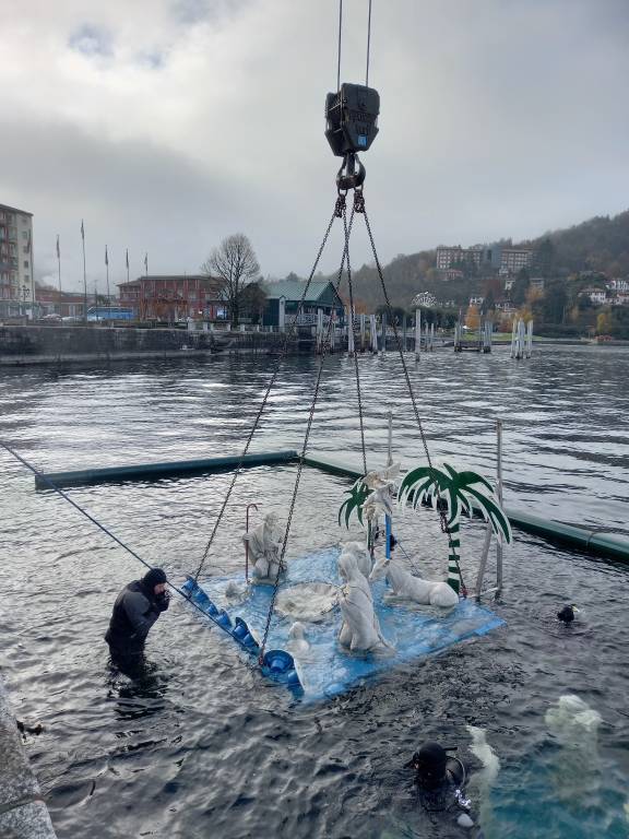 Il presepe sommerso di Laveno 2021