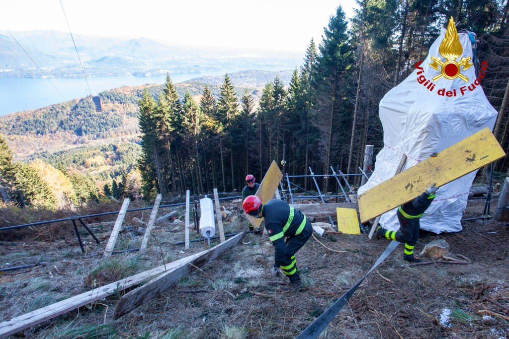 Rimozione della funivia al Mottarone