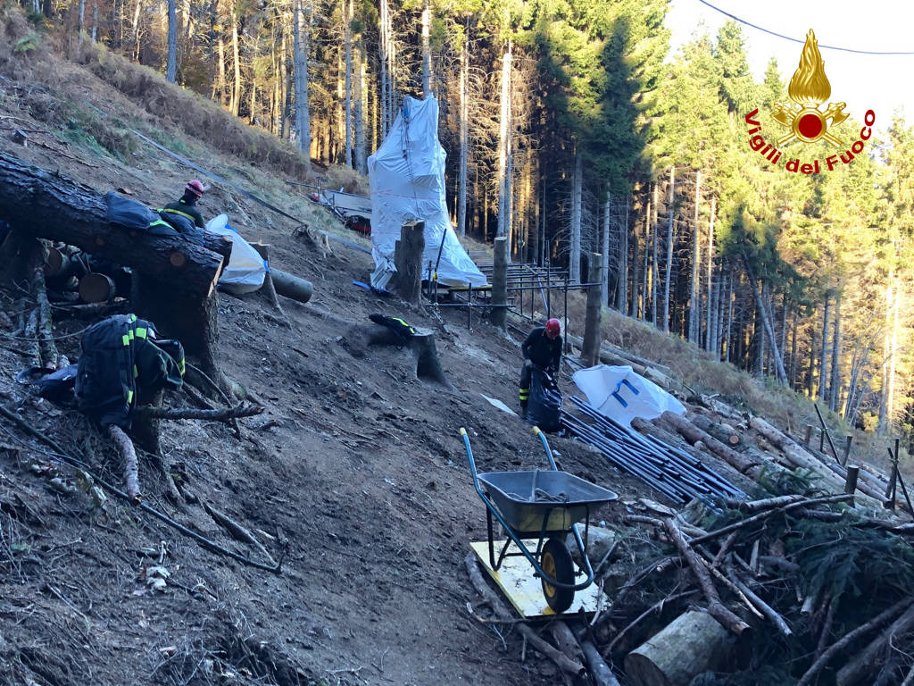 Rimozione della funivia al Mottarone