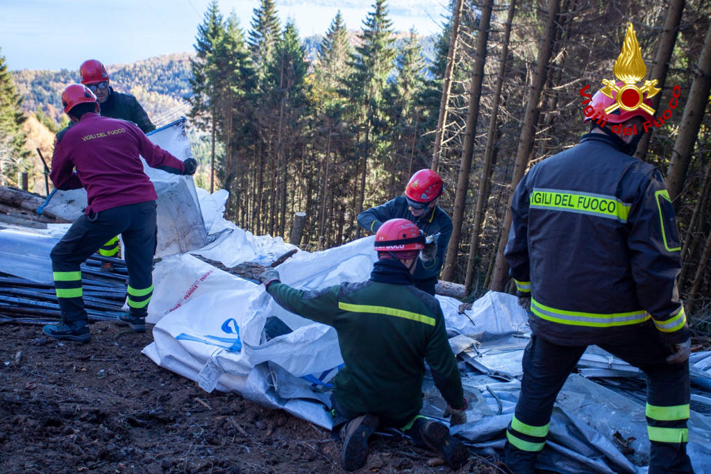 Rimozione della funivia al Mottarone