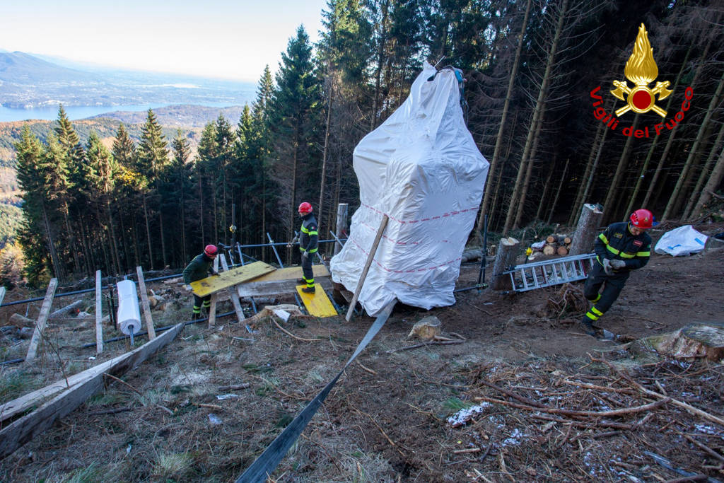 Rimozione della funivia al Mottarone