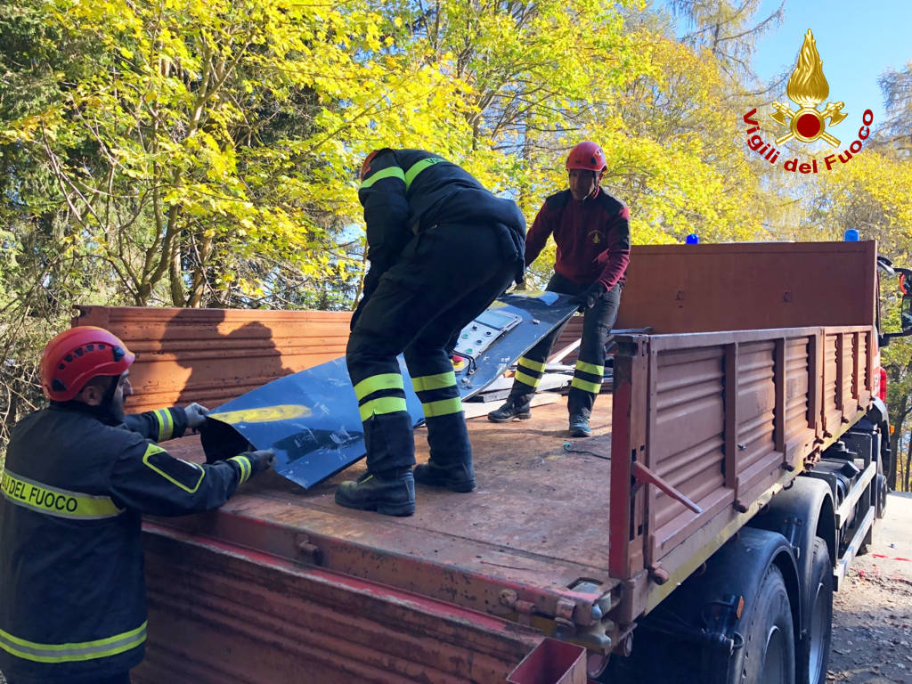 Rimozione della funivia al Mottarone