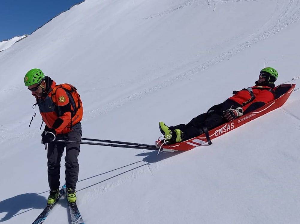 Esercitazione sulla neve per il Soccorso Alpino Valdossola