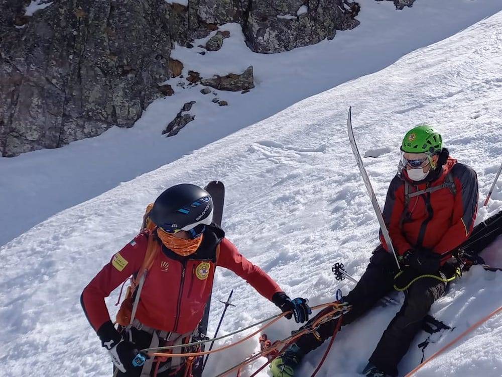Esercitazione sulla neve per il Soccorso Alpino Valdossola