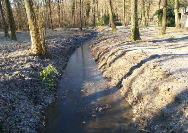 A Laveno Mombello lavori di pulizia al Roggia Fassora 