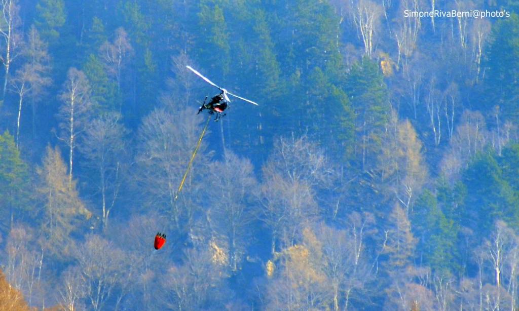 L\'incendio di Indemini visto dalla Forcora