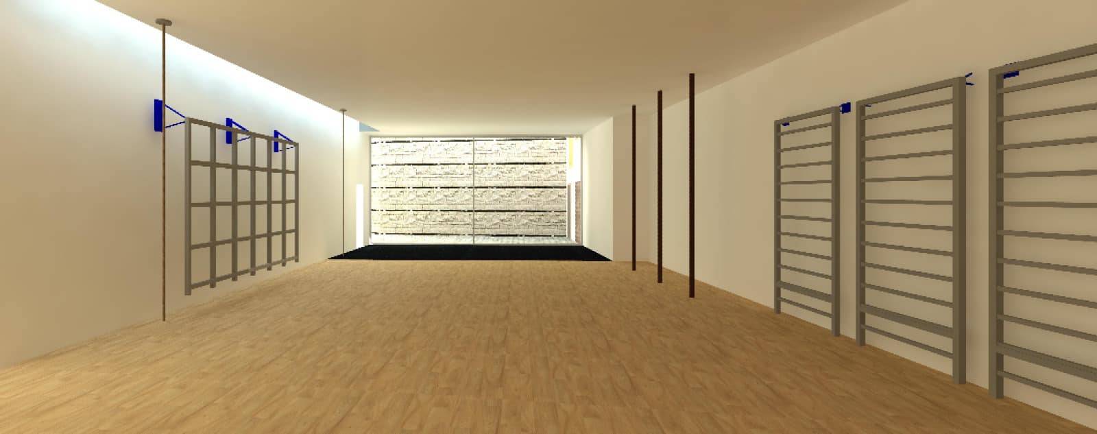 Il rendering della palestra del comune di Arona