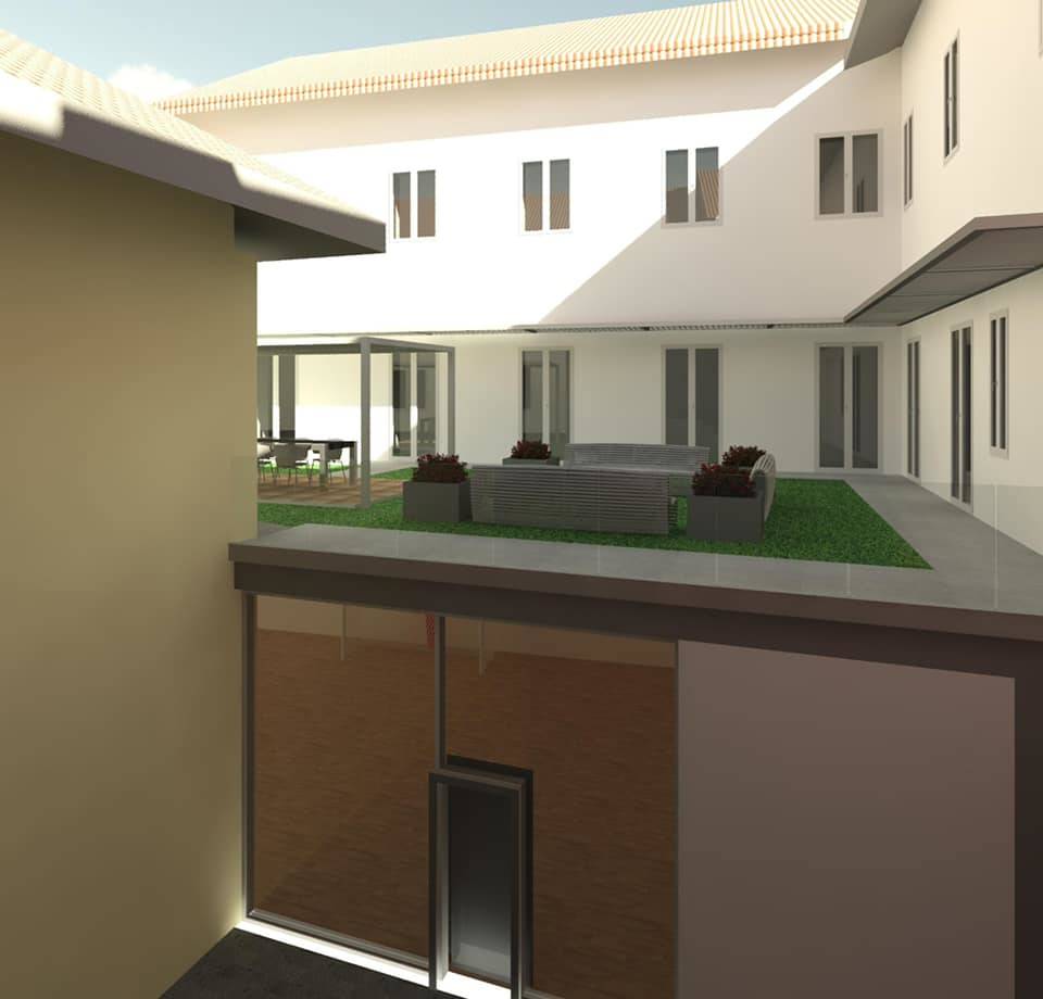 Il rendering della palestra del comune di Arona