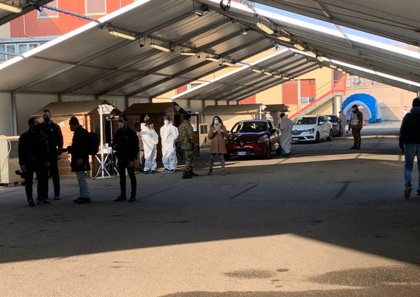 Inaugurazione del nuovo hub vaccinale a Gallarate