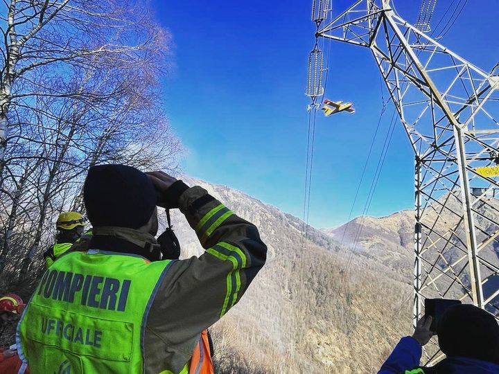 Bonifica e monitoraggio dell\'incendio di Indemini