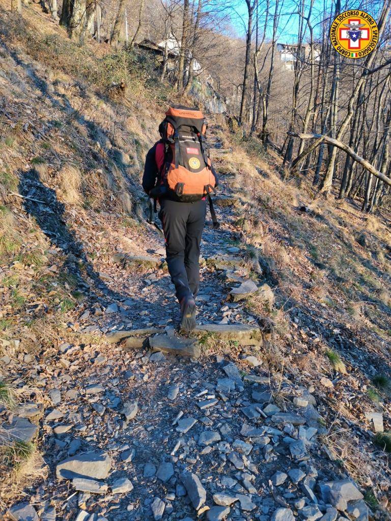 L\'intervento di soccorso dell\'escursionista di Monteviasco