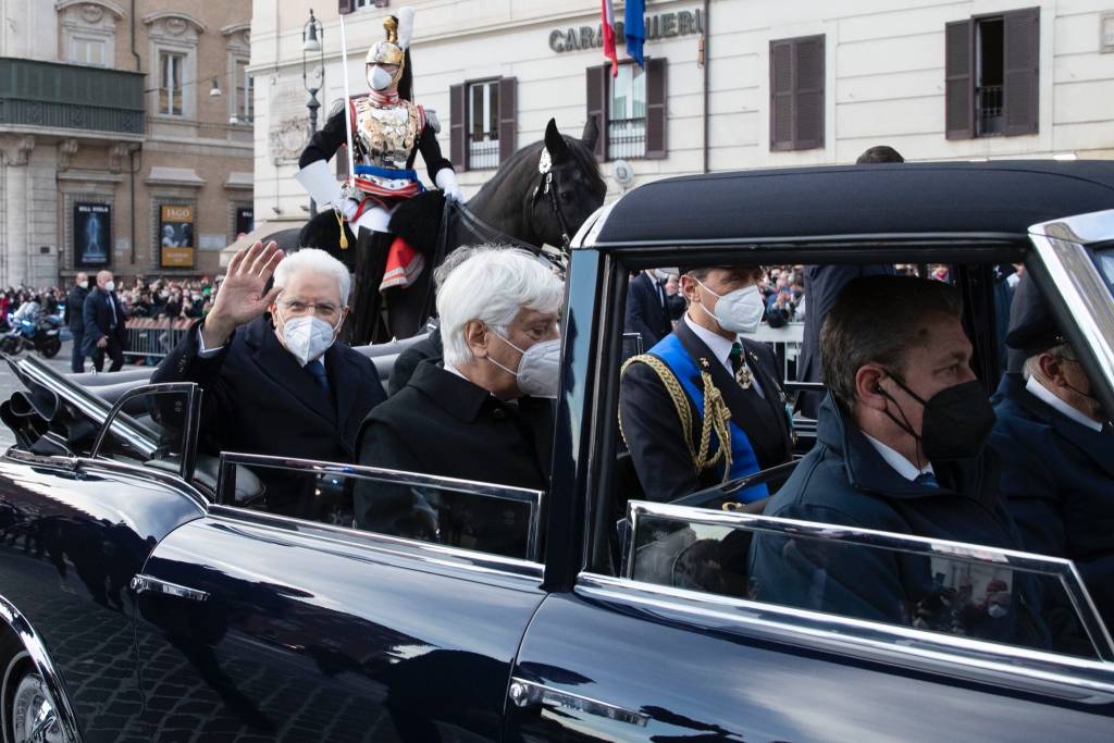 Sergio Mattarella all'Altare della Patria